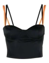Heron Preston Corset Crop Top In Black