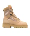 Heron Preston Military Lace-up Boots In Nude