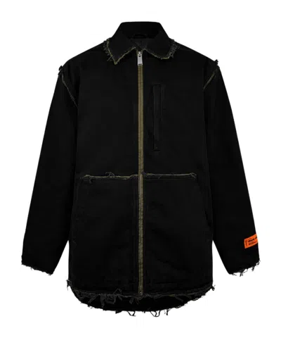 Heron Preston Lapel Long Sleeve Casual Jacket In Black