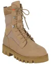 Heron Preston Military Lace-up Boots In Beige