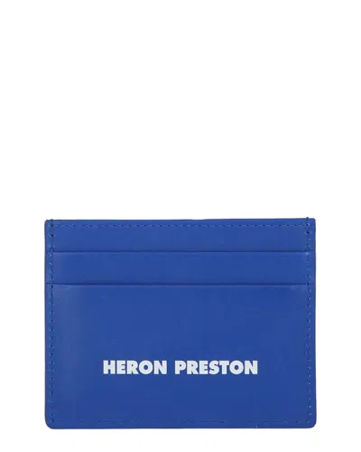 Heron Preston Man Document Holder Blue Size - Soft Leather