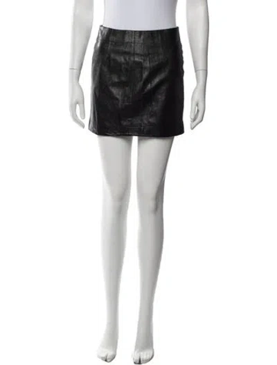 Pre-owned Heron Preston Leather Mini Skirt In White