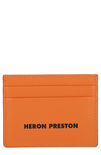 Heron Preston Tape Detail Cardholder In Orange