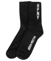 Heron Preston Hpny Logo-intarsia Socks In Black