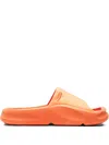 Heron Preston Logo-embossed Slides In Orange