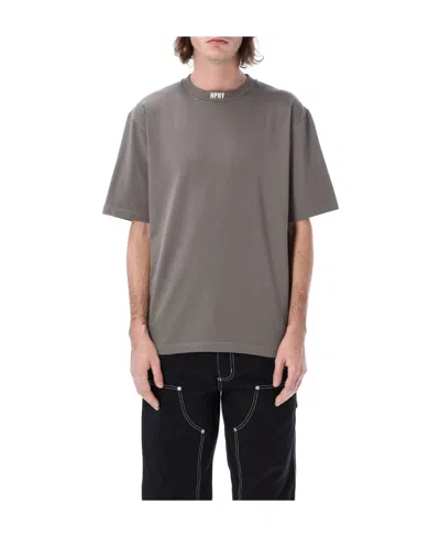 Heron Preston Logo Embroidered Crewneck T-shirt In Gray