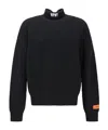 Heron Preston Logo Embroidered Turtleneck Jumper In Black