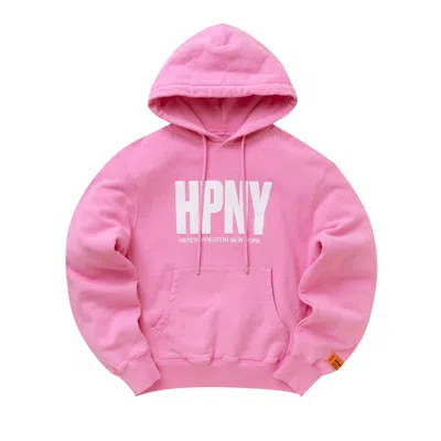 Pre-owned Heron Preston Logo Hoodie 'fuchsia/white'