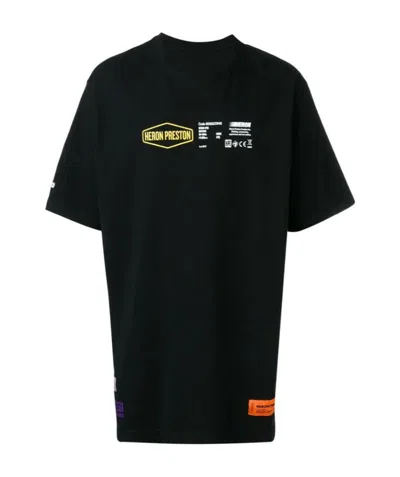 Heron Preston Logo Label T-shirt In Black