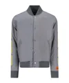 Heron Preston Gray Hp Sponsor Varsity Bomber Jacket In Gray