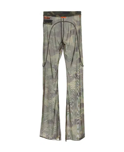 Heron Preston Logo Mesh Pants In Gray
