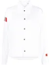 Heron Preston Logo-patch Cotton Shirt In White