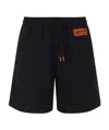 Heron Preston Logo-patch Drawstring Swim Shorts In Black