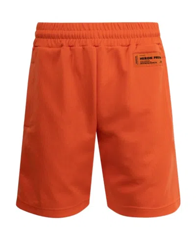Heron Preston Logo Patch High Waist Track Shorts In Red