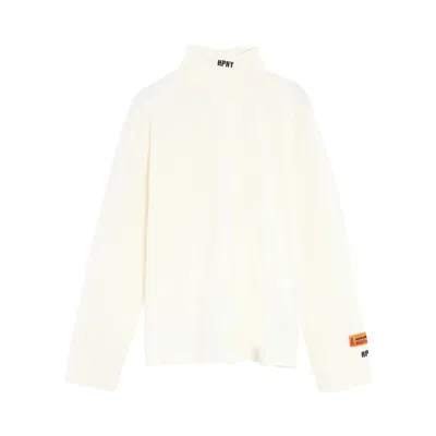 Pre-owned Heron Preston Logo Patch Long-sleeve T-shirt 'white'