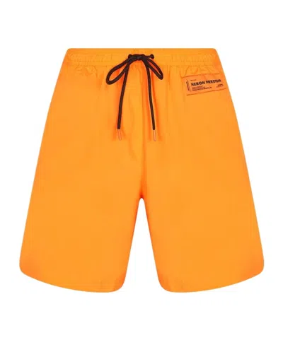 Heron Preston Logo Patch Swim Shorts In Transparent