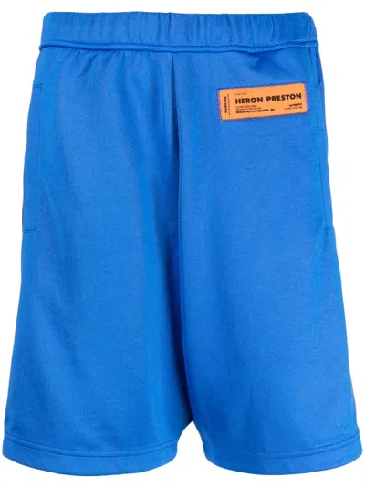 Heron Preston Logo-patch Track Shorts In Blue