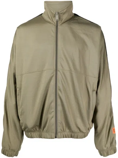 Heron Preston Logo-patch Tracktop In Green