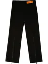 Heron Preston Logo-patch Zip-up Trousers In Black
