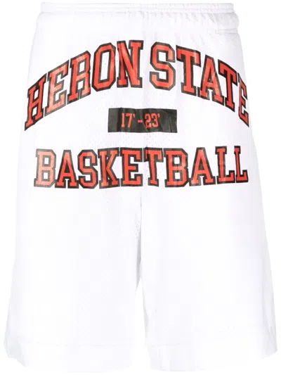 Heron Preston Logo-print Basketball Shorts In White