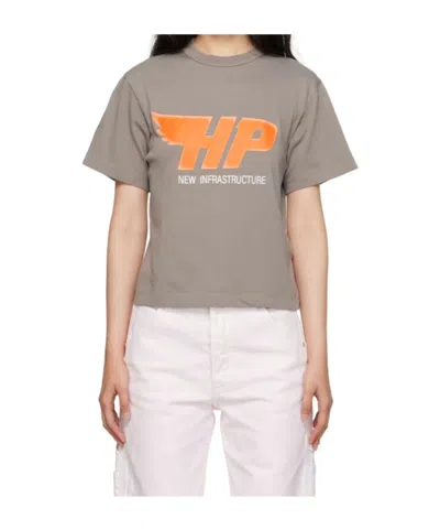 Heron Preston Logo-print Cotton T-shirt In Gray