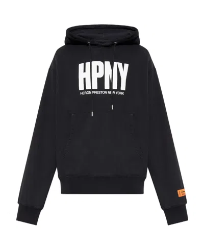 HERON PRESTON HERON PRESTON LOGO-PRINT HOODED JUMPER