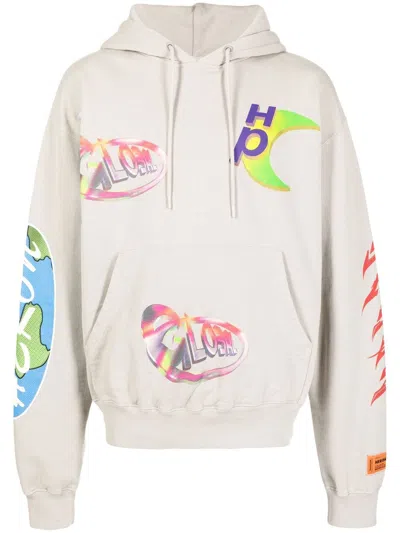 Heron Preston Logo-print Hoodie In Grey