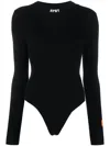 Heron Preston Logo-print Ribbed Body In Schwarz