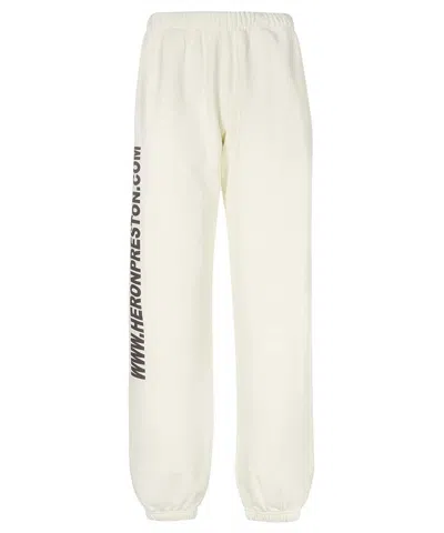 Heron Preston Logo Print Sweatpants In Neutral