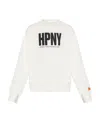 Heron Preston Flocked Logo Cotton Sweatshirt In White
