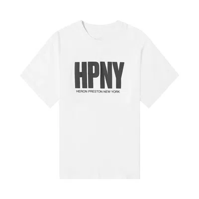 Pre-owned Heron Preston Logo Print T-shirt 'white'