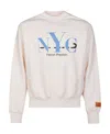 Heron Preston Logo Printed Crewneck Sweatshirt In White