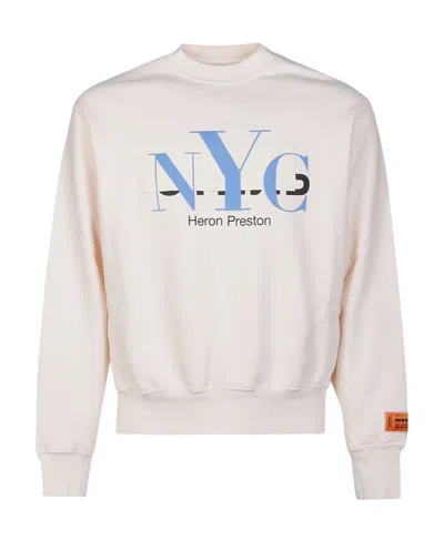 HERON PRESTON HERON PRESTON LOGO PRINTED CREWNECK SWEATSHIRT
