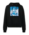 Heron Preston Logo Printed Hooded Sweater In Black