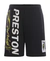 Heron Preston Logo-printed Knee-length Track Shorts In Black