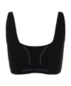 Heron Preston Logo Printed Scoop Neck Sports Bra In Black