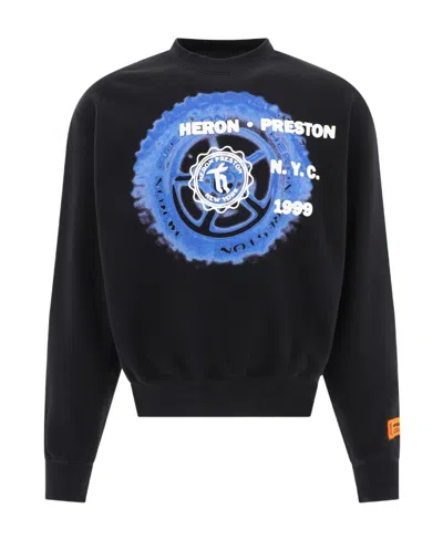 Heron Preston Logo Printed Sweater In Black