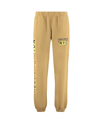 Heron Preston Logo Printed Sweatpants In Nude