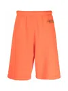 Heron Preston Logo Recycled Sweat Shorts In Orange