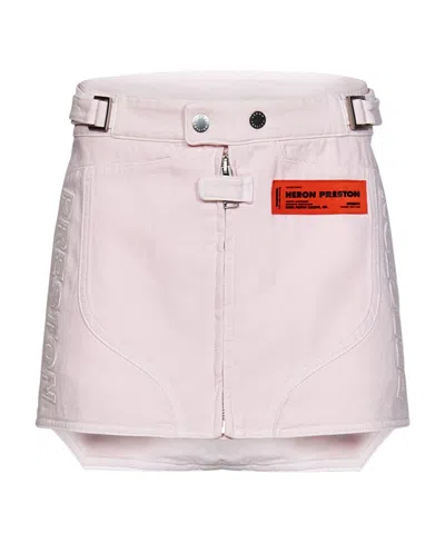 Heron Preston Logo Skirt In Pink