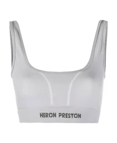 Heron Preston Logo Sports Bra In White
