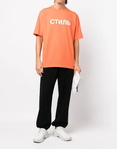 Heron Preston Ctnmb Logo T-shirt In Orange