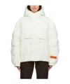 Heron Preston Off-white Hooded Down Jacket In White