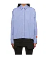 Heron Preston Blue Striped Shirt In Multi