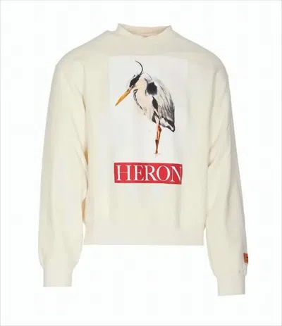 Heron Preston Long-sleeve T-shirt With Heron Graphic And Bold Accents In White