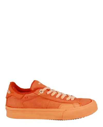 Heron Preston Low Top Vulcanized Sneakers In Orange