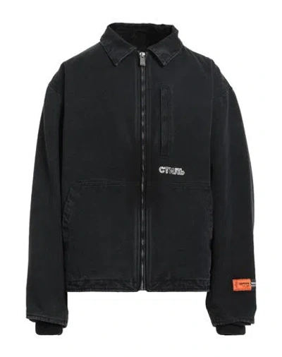 Heron Preston Man Denim Outerwear Black Size Xs Cotton