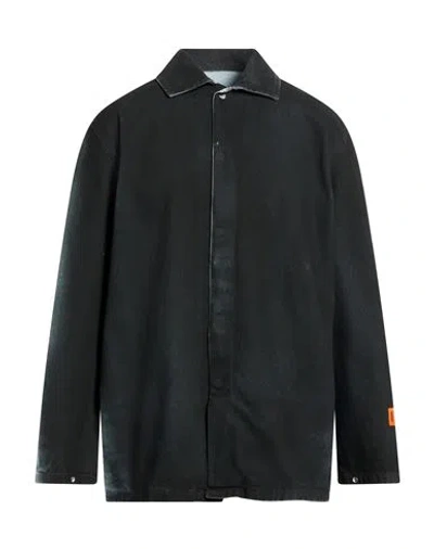 Heron Preston Man Denim Outerwear Black Size S Cotton In Multi