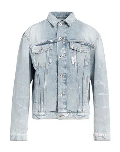 Heron Preston Man Denim Outerwear Blue Size L Cotton