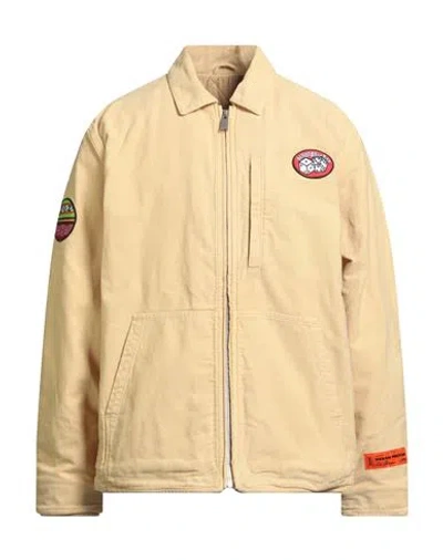 Heron Preston Man Jacket Mustard Size L Cotton In Yellow
